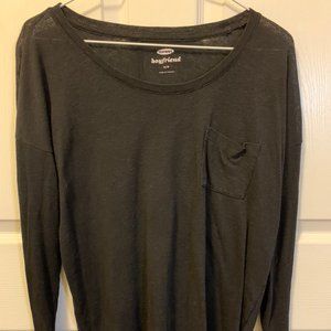 Old Navy Black Boyfriend Fit Lightweight Sweater Size Small
